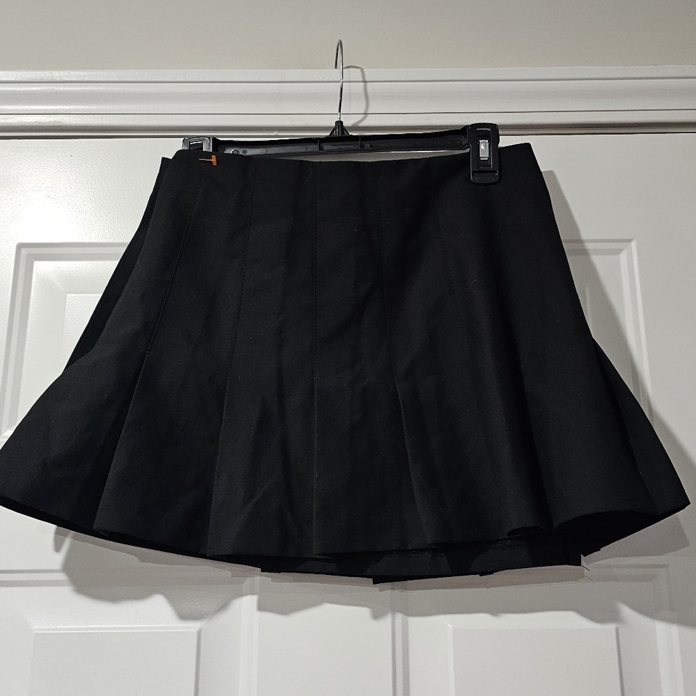 ZARA Black Mini Skirt Dark Academia Goth Grunge Size Small